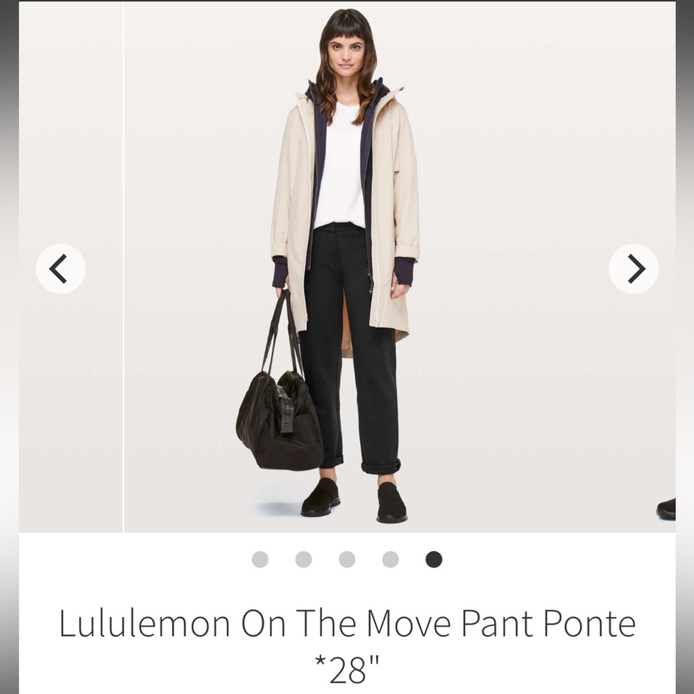 Lululemon On The Move Pant Ponte *28" Black 12